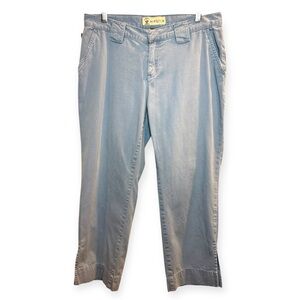 Vintage Y2K Authentic Jeanswear Hipster Size 7 Rare Blue Cropped Chino Pants